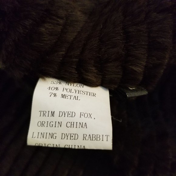 Duck Sport New York L Rabbit Lined Fox Trim Winter Parka Coat Winter Luxury - Picture 4 of 10